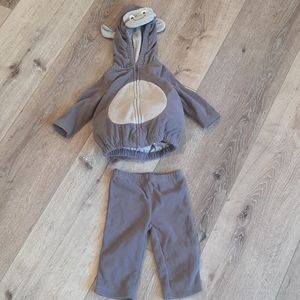 Carters Monkey Halloween Costume 2 Piece Hoodie & Pants 6-9 Months